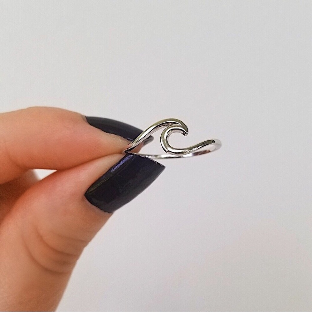 Sterling Silver Ocean Wave Ring